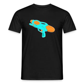 water gun - Men's T-Shirt - black - Front - AI Model Male 178 light (178cm)