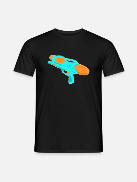 Wasserpistole - Männer T-Shirt - Schwarz