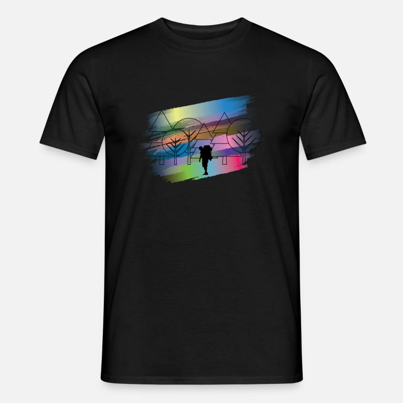 Wanderer - Männer T-Shirt - Schwarz