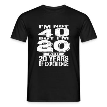 birthday 40 years - Men's T-Shirt - black - Front - AI Model Male 178 light (178cm)