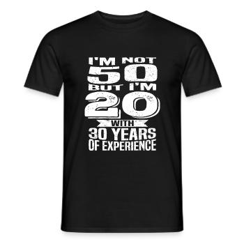 birthday 50 years - Men's T-Shirt - black - Front - AI Model Male 178 light (178cm)