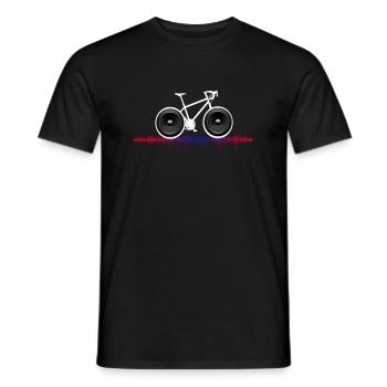 vélo rayon biker cyclisme vélo de route vélo vélo-proof - T-shirt homme - noir - Devant - AI Model Male 178 light (178cm)