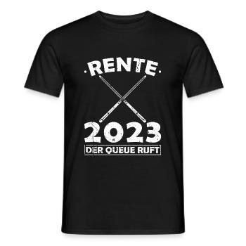 Rente 2023 Billiard Queue Ruhestand Billard - Männer T-Shirt - Schwarz - Vorne - AI Model Male 178 light (178cm)