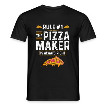 Pizza Baker Männer Pizzabäcker - Männer T-Shirt - Schwarz - Vorne - AI Model Male 178 light (178cm)