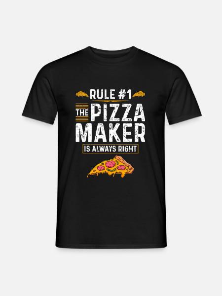 Pizza Baker Männer Pizzabäcker - Männer T-Shirt - Schwarz