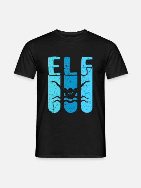 Schwimmen 11 Geburtstag Wasserratte Schwimm - Männer T-Shirt - Schwarz