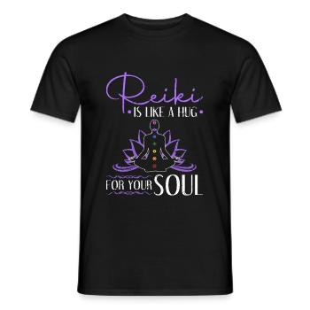 Reiki Chakra - Männer T-Shirt - Schwarz - Vorne - AI Model Male 178 light (178cm)