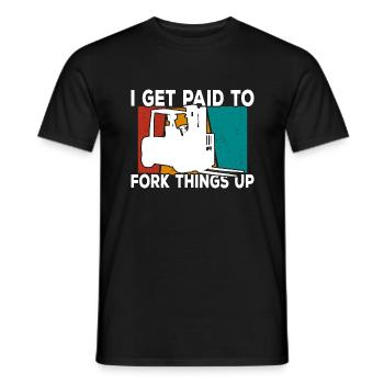 Forklift Driver Forklift Operator - Men's T-Shirt - black - Front - AI Model Male 178 light (178cm)