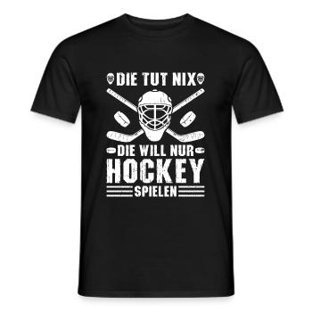 Die Tut Nix Eishockey Spielen - Männer T-Shirt - Schwarz - Vorne - AI Model Male 178 light (178cm)