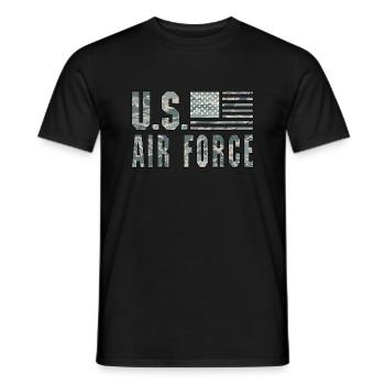 US Air Force - T-shirt homme - noir - Devant - AI Model Male 178 light (178cm)