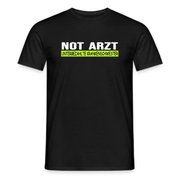 krankenschwester intensivpflege notaufnahme nurse - Männer T-Shirt - Schwarz - Vorne - AI Model Male 178 light (178cm)