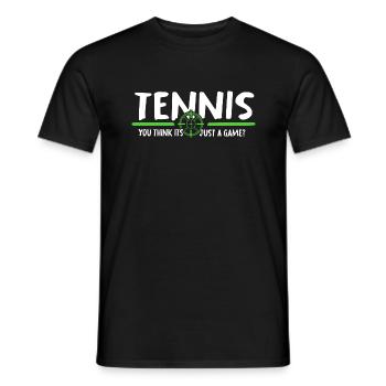 Tennis Match Tennis Match Balle de tennis - T-shirt homme - noir - Devant - AI Model Male 178 light (178cm)