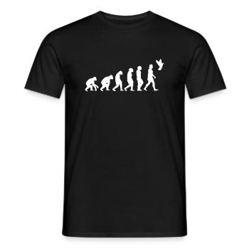 Pigeon Birds Evolution of Humans Animals - Men's T-Shirt - black - Front - AI Model Male 178 light (178cm)