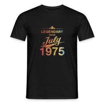 50th Birthday Legendary since July 1975 Volume 75 - Men's T-Shirt - black - Front - AI Model Male 178 light (178cm)