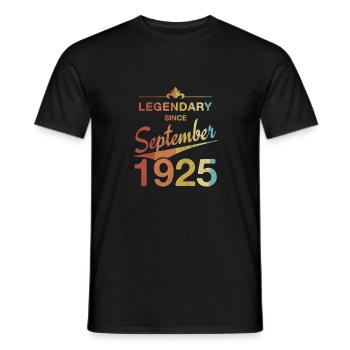 100e anniversaire Légendaire depuis septembre 1925 - T-shirt homme - noir - Devant - AI Model Male 178 light (178cm)