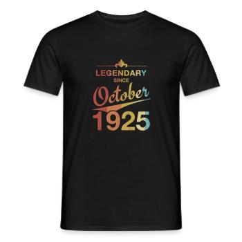 100e anniversaire Légendaire depuis octobre 1925 - T-shirt homme - noir - Devant - AI Model Male 178 light (178cm)