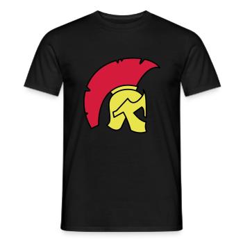 Spartan Helm - Männer T-Shirt - Schwarz - Vorne - AI Model Male 178 light (178cm)