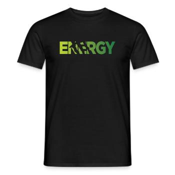 Energy / Energie - Männer T-Shirt - Schwarz - Vorne - AI Model Male 178 light (178cm)