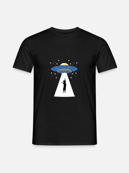 Alien UFO cats - Men's T-Shirt - black