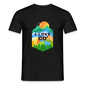 J'adore le CO2 contre le changement climatique - T-shirt homme - noir - Devant - AI Model Male 178 light (178cm)