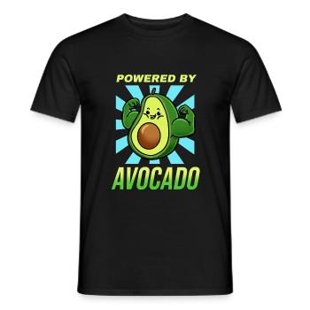 Propulsé par Avocado Fitness Avocado - T-shirt homme - noir - Devant - AI Model Male 178 light (178cm)