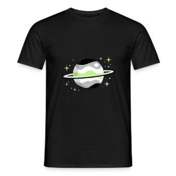 Agender Planet Agender Pride - Men's T-Shirt - black - Front - AI Model Male 178 light (178cm)