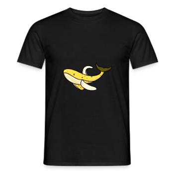 Banana Whale Banana Gift - Men's T-Shirt - black - Front - AI Model Male 178 light (178cm)