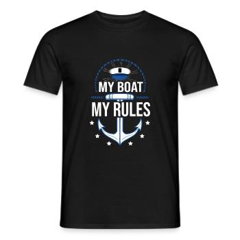 My Boat My Rules Gift Boat Owners - Men's T-Shirt - black - Front - AI Model Male 178 light (178cm)