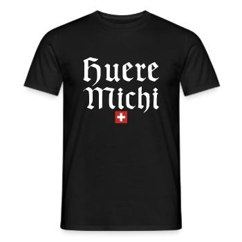 Schweizer Dialekt, lustige Sprüche, Fondue Schweiz - Männer T-Shirt - Schwarz - Vorne - AI Model Male 178 light (178cm)