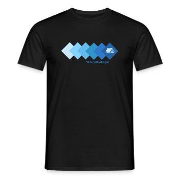 Winter camping Camping in the snow Winter campers - Men's T-Shirt - black - Front - AI Model Male 178 light (178cm)