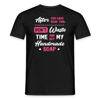 Soap Dealer Design for Soap Makers - Men's T-Shirt - black - Front - AI Model Male 178 light (178cm)
