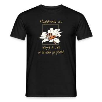 Conservation de la nature Protection de l’environnement Jardinier Jardinier Abeille - T-shirt homme - noir - Devant - AI Model Male 178 light (178cm)