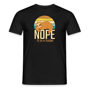 Rentner Rente Nope Ich Bin Im Ruhestand Faultier - Männer T-Shirt - Schwarz - Vorne - AI Model Male 178 light (178cm)