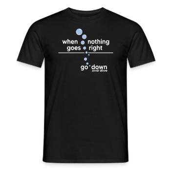 apneadiving oxygen apnea divers snorkeling - Men's T-Shirt - black - Front - AI Model Male 178 light (178cm)