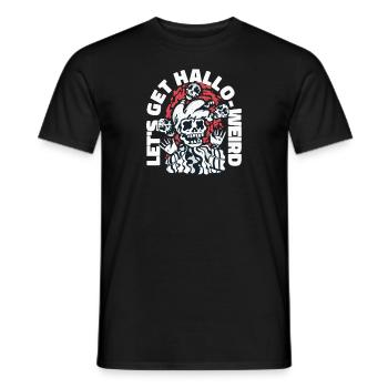 Halloween Skelett Spruch Let's Get Hallo Weird - Männer T-Shirt - Schwarz - Vorne - AI Model Male 178 light (178cm)