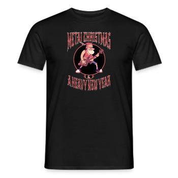 Weihnachten Metal Christmas And A Heavy New Year - Männer T-Shirt - Schwarz - Vorne - AI Model Male 178 light (178cm)
