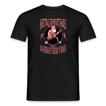 Weihnachten Metal Christmas And A Heavy New Year - Männer T-Shirt - Schwarz - Vorne - AI Model Male 178 light (178cm)