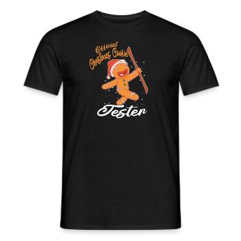 Weihnachten Humor Official Christmas Cookie Tester - Männer T-Shirt - Schwarz - Vorne - AI Model Male 178 light (178cm)