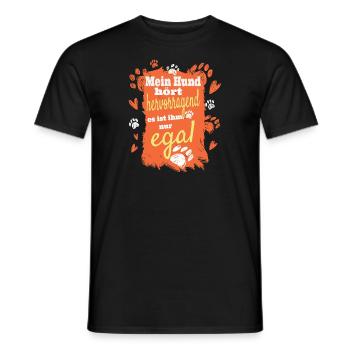 Mein Hund Hört Hervorragend Es Ist Ihm Nur Egal - Männer T-Shirt - Schwarz - Vorne - AI Model Male 178 light (178cm)