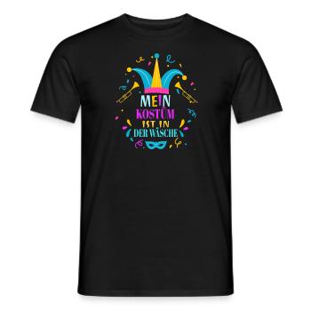 Fastnacht Fasching Mein Kostüm Ist In Der Wäsche - Männer T-Shirt - Schwarz - Vorne - AI Model Male 178 light (178cm)