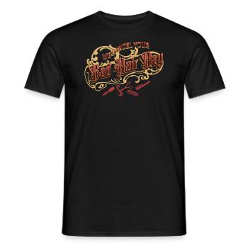 Bad Hair - Men's T-Shirt - black - Front - AI Model Male 178 light (178cm)