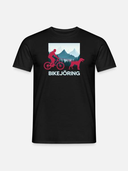 bikejöring zughundesport fahrradfahren und hund - Männer T-Shirt - Schwarz