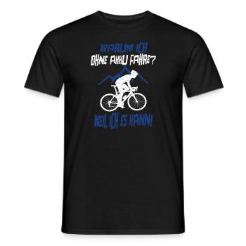 Warum Ich Ohne Akku Fahre Weil Ich Es Kann Fahrrad - Männer T-Shirt - Schwarz - Vorne - AI Model Male 178 light (178cm)