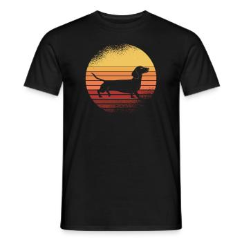 Dackel Hundehalter Hundebesitzer Geschenkidee - Männer T-Shirt - Schwarz - Vorne - AI Model Male 178 light (178cm)
