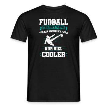 Fußball Trainer Papa Geschenkidee - Männer T-Shirt - Schwarz - Vorne - AI Model Male 178 light (178cm)