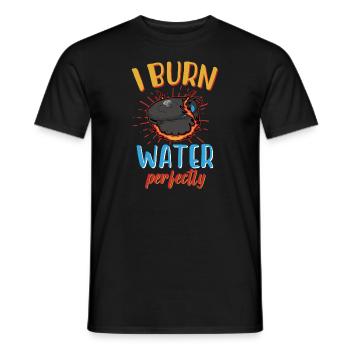 Kochen Humor I Burn Water Perfectly Geschenkidee - Männer T-Shirt - Schwarz - Vorne - AI Model Male 178 light (178cm)