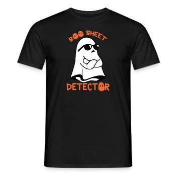 Halloween Humor Lustig Boo Sheet Detector - Männer T-Shirt - Schwarz - Vorne - AI Model Male 178 light (178cm)