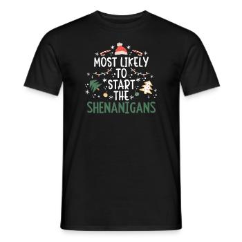 Fête de Noël en disant humour drôle spirituel Noël - T-shirt homme - noir - Devant - AI Model Male 178 light (178cm)