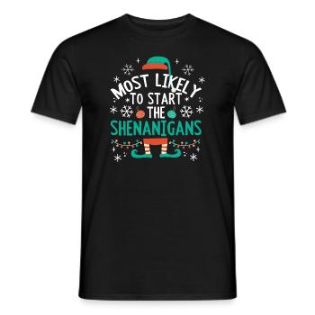 Fête de Noël en disant humour drôle spirituel Noël - T-shirt homme - noir - Devant - AI Model Male 178 light (178cm)