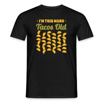 30e idée de cadeau d’anniversaire humour drôle Tacos - T-shirt homme - noir - Devant - AI Model Male 178 light (178cm)